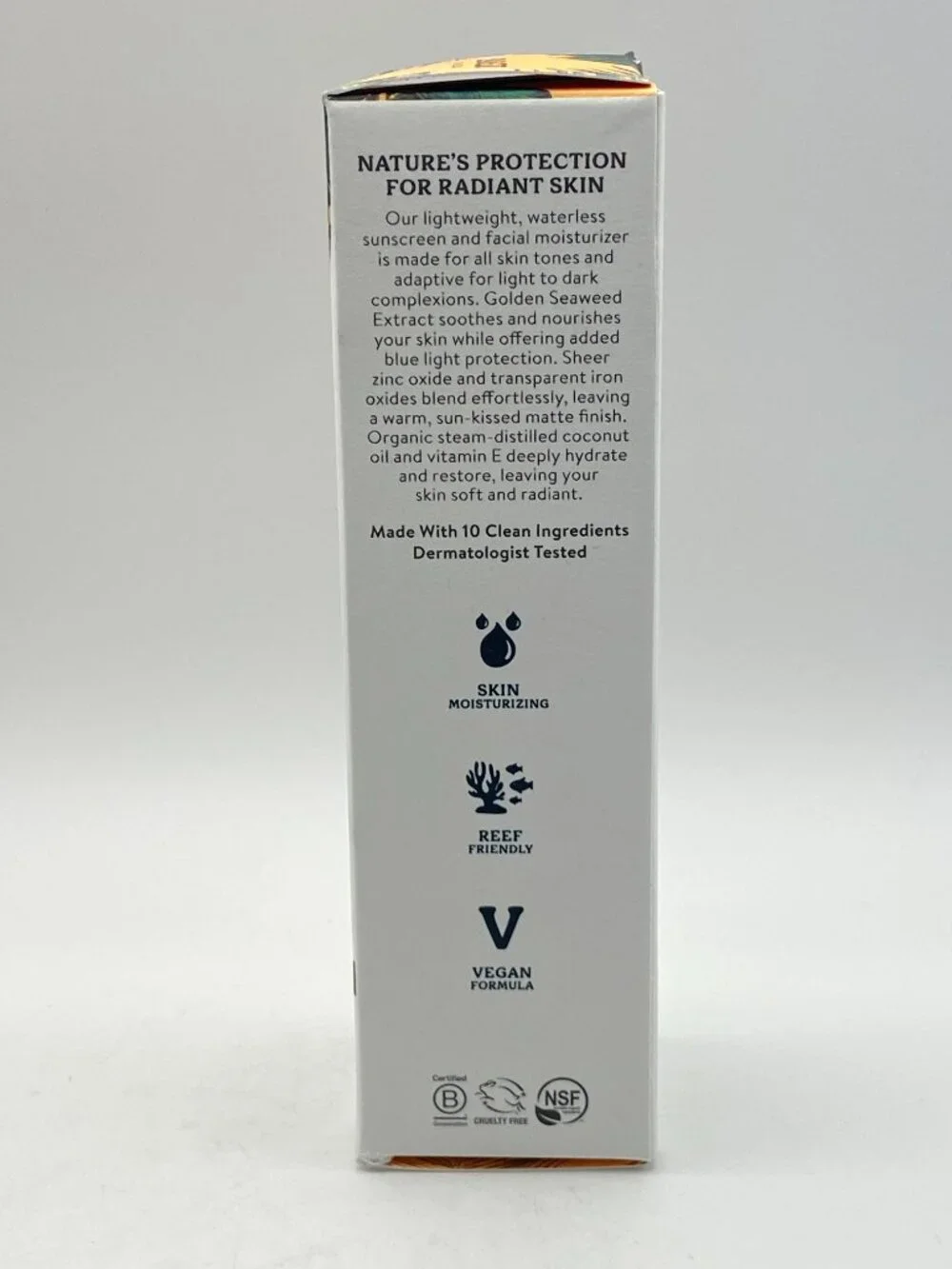 BADGER Face 40 Mineral Sunscreen Sheer Tint (1.7 fl oz / 50 ml) - NIB (Exp 11/28